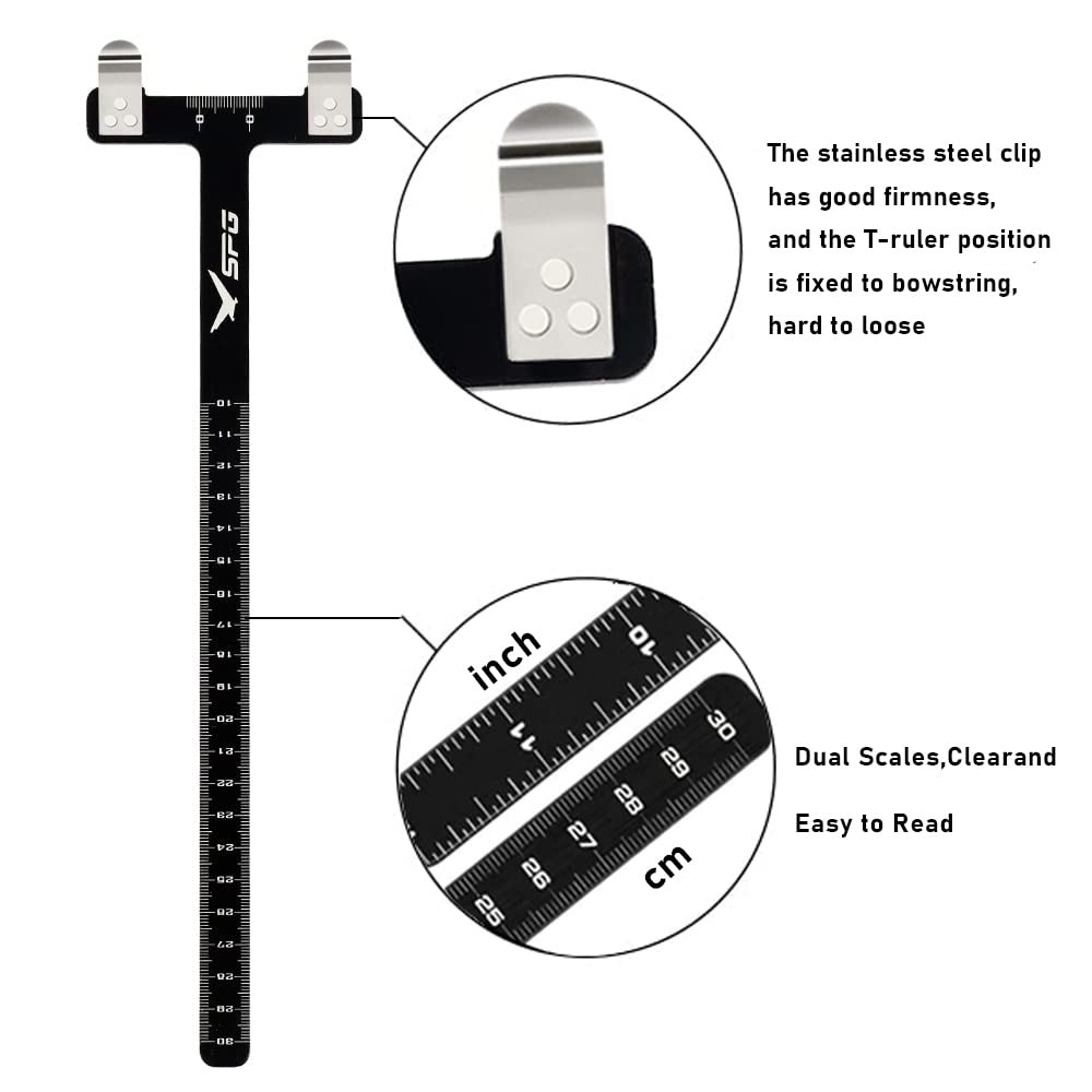 SOPOGER Archery Bow Square Nocking Points Pliers String Knock Kit T Black