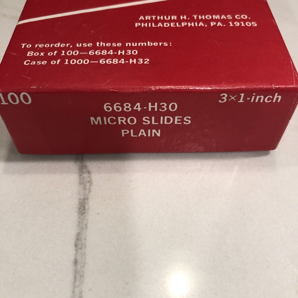 THOMAS RED LABEL MICRO SLIDES 3 X 1 Inch Plain Vintage