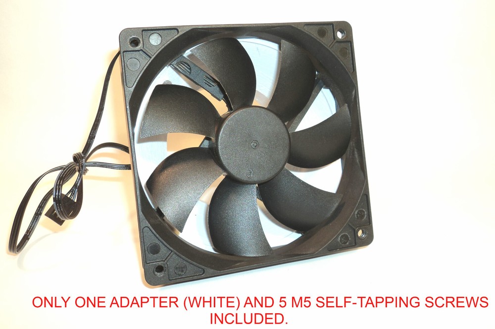 120mm to 80mm CENTERED OFFSET Computer Fan Adapter Converter Panel Hose Mount