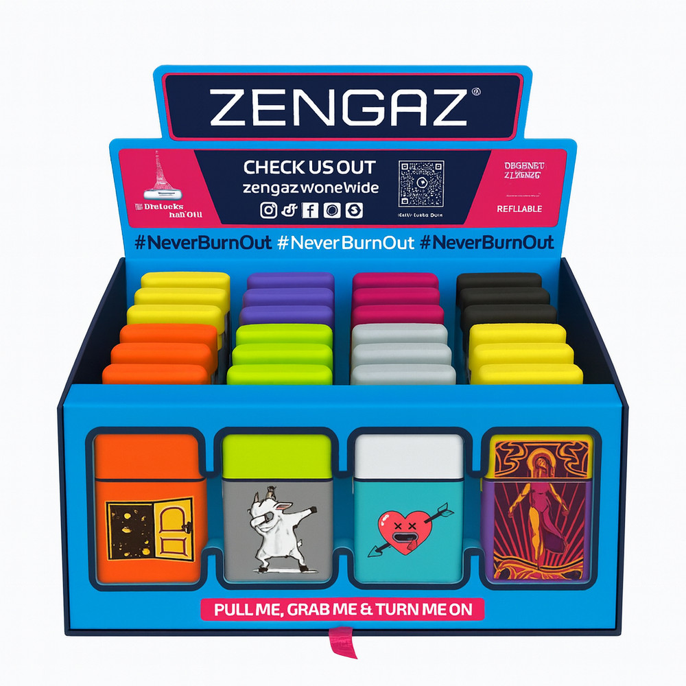 Torch Windproof Refillable Lighter – 2 CT| Mixed Colors & Designs