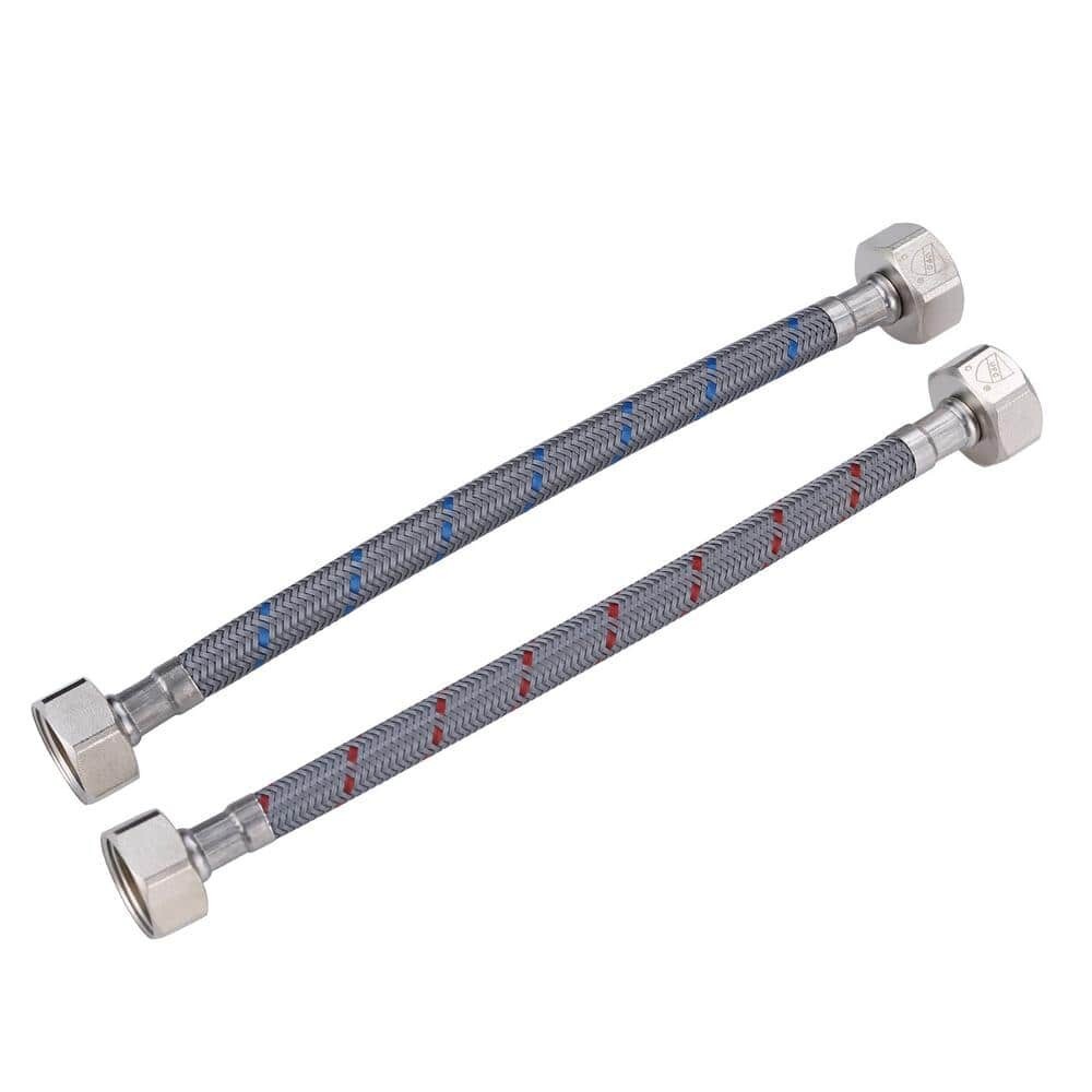 1/2 in. Compression x 1/2 in. Compression Braided nylon Faucet Connector