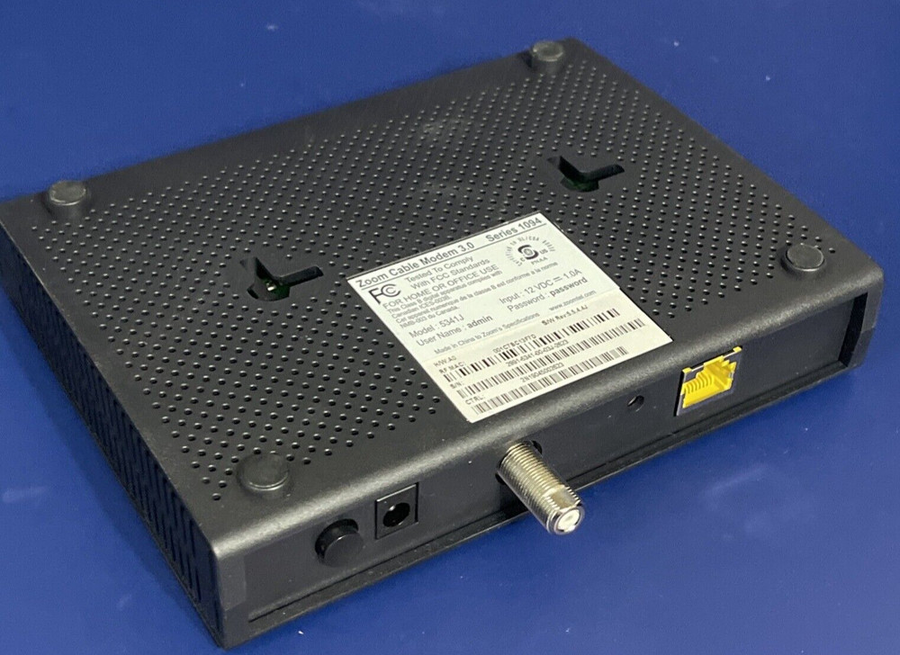 ZOOM 343 Mbps DOCSIS 3.0 Cable Modem Model: 5341