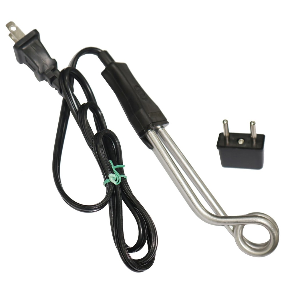Immersion Water Heater 300W - 120/240V,304 Stainless Steel, Dual-Voltage Port...