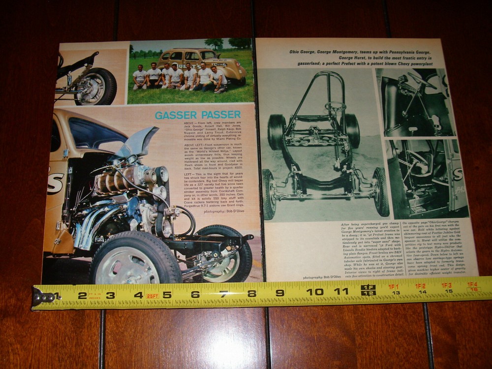 OHIO GEORGE HURST 1948 GASSER ORIGINAL 1965 ARTICLE