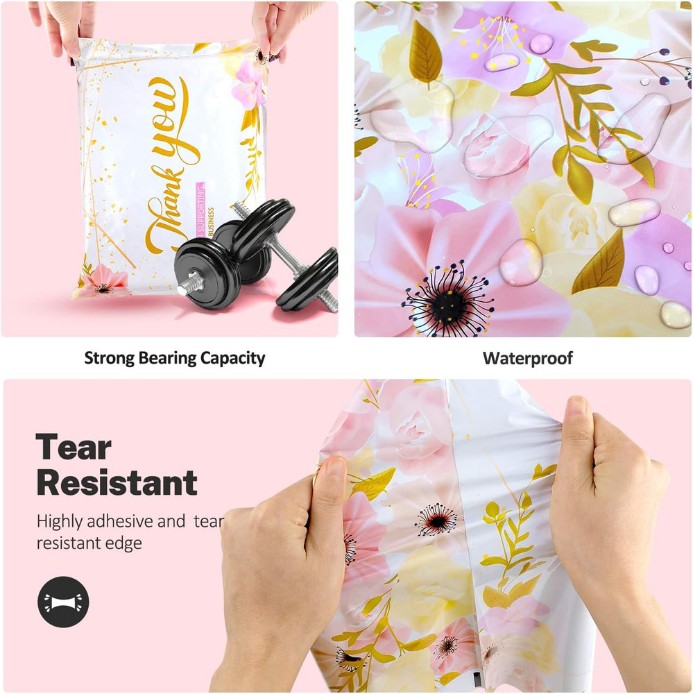 100 Pack Poly Mailers 10X13, Cute Packaging Envelope Mailers Polymailers Packagi