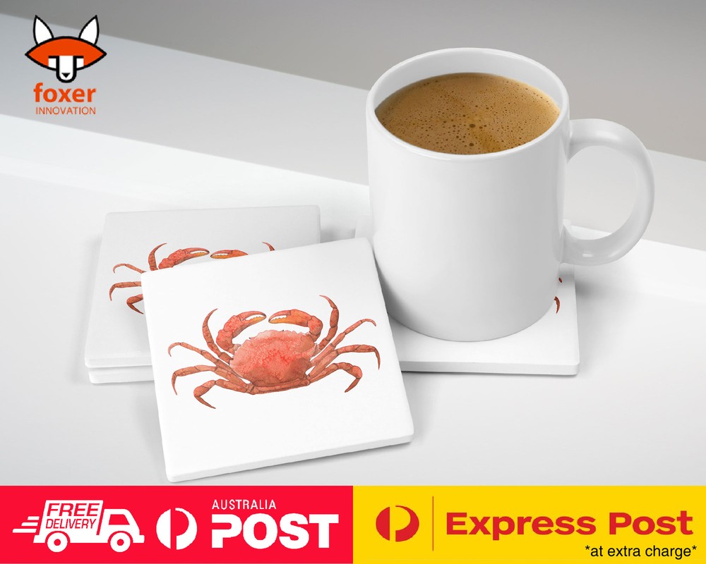 COASTER COFFEE DRINKING MAT|WATERCOLOR CRAB