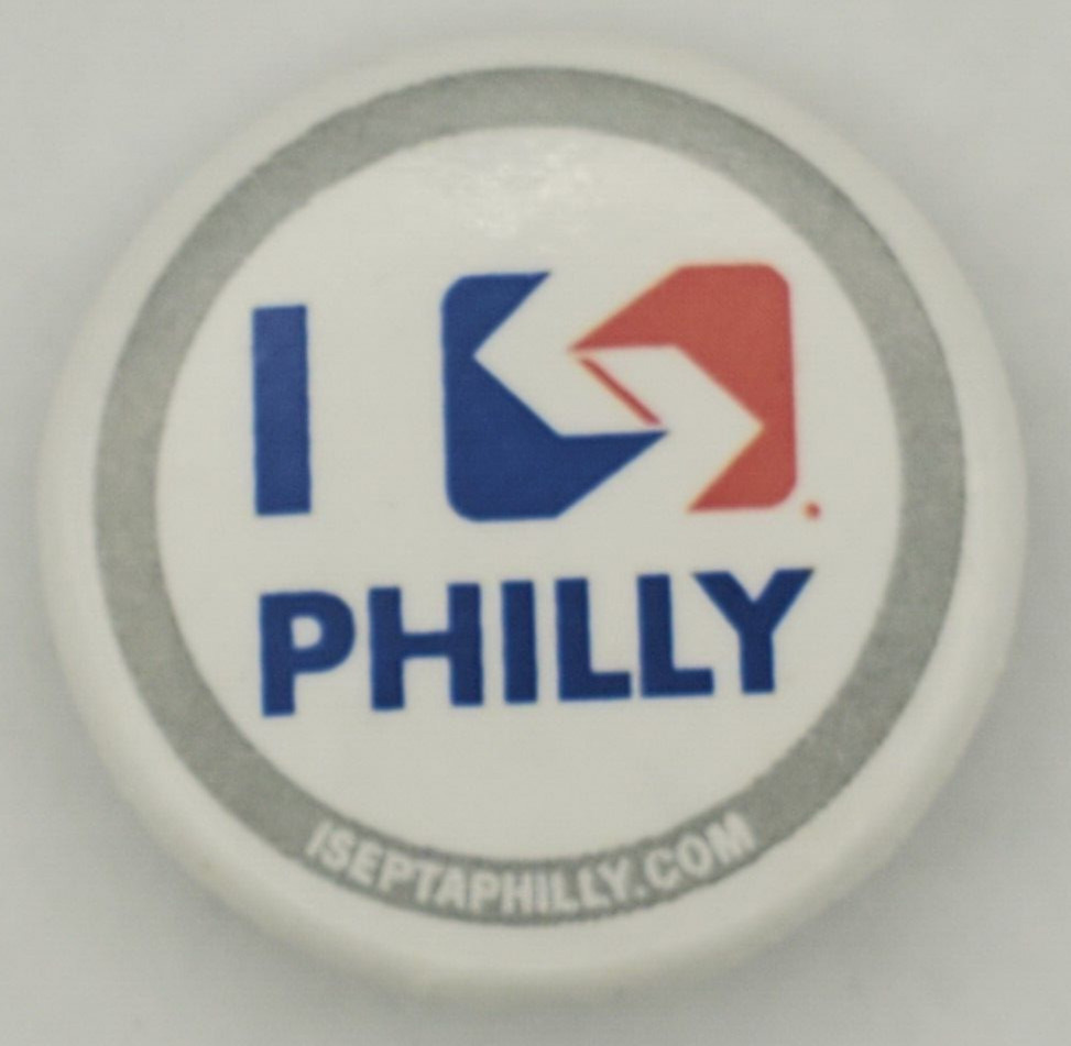 I Septa Philly Pinback Button Southeastern Pennsylvania Transportation Authority