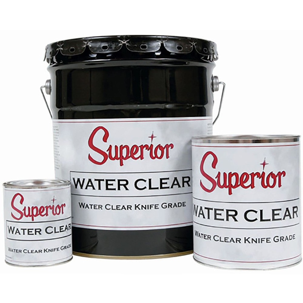 Superior Polyester Water Clear Adhesive - Knife Grade - Quart