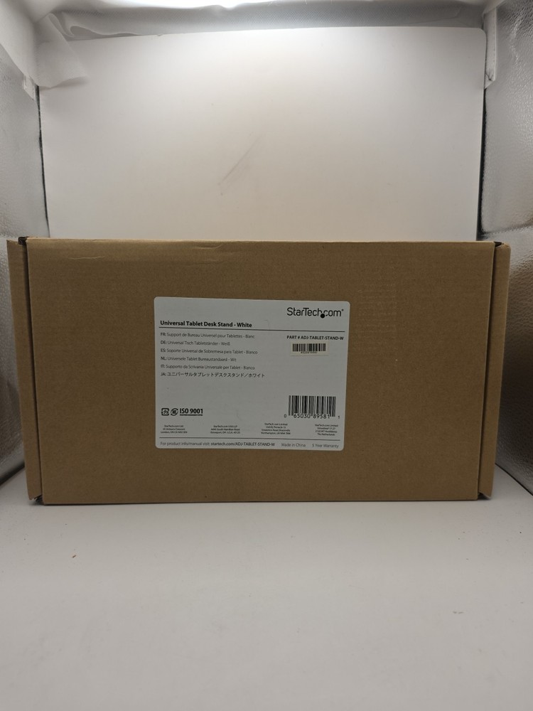 StarTech Adjustable Universal Tablet Desk Stand White ADJTABLETSTANDW