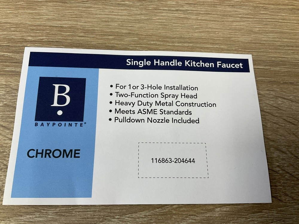 HomePointe Kitchen Faucet With Pull-out Spray, Temperature Memory, Chrome Finish