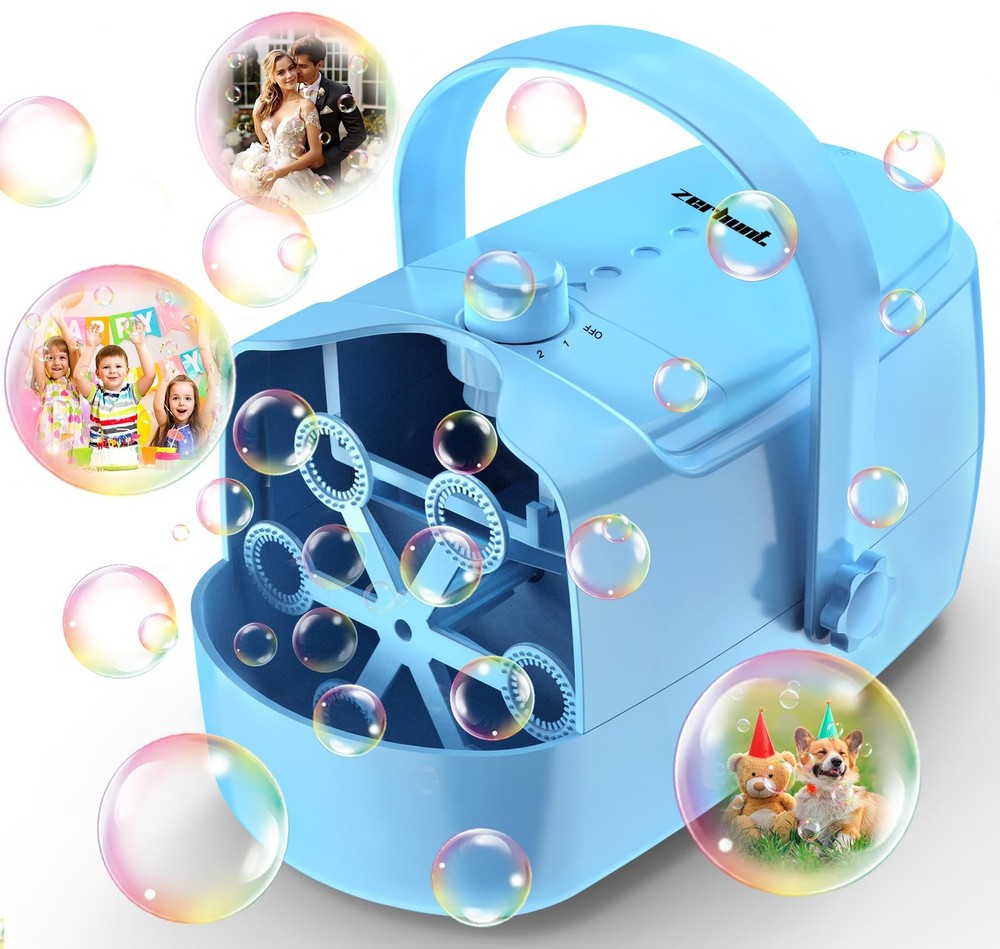 Bubble Machine Automatic Blower: Durable Maker 18000+ Big Blue