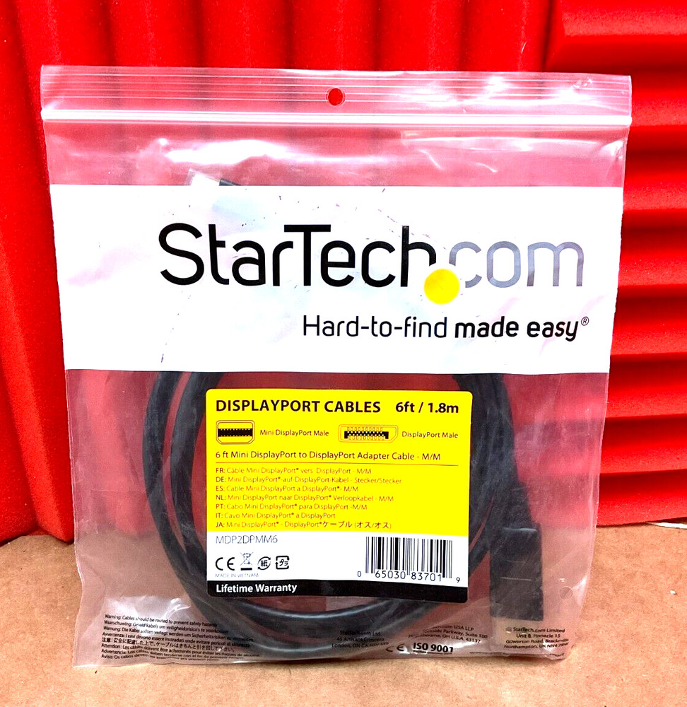 StarTech Mini DisplayPort to DisplayPort Adapter Cable MDP2DPMM6 ✅ ❤️️ ✅ ❤️️ NEW