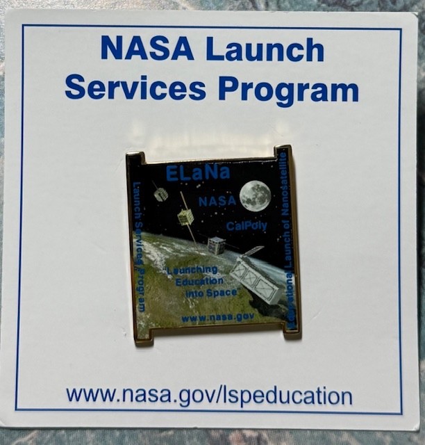 ELaNa LSP LAUNCH SERVICES PROGRAM  NASA PIN PINBACK ON ISSUED CARD