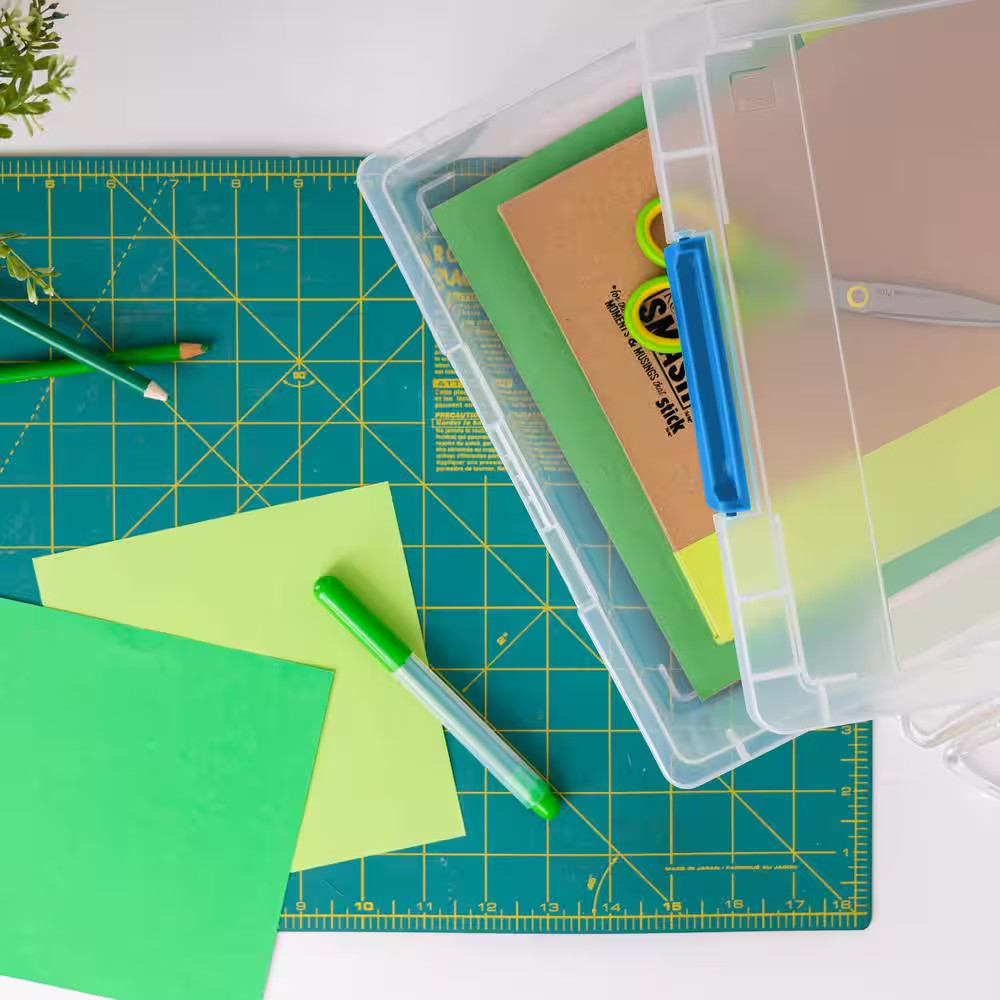5.5 Qt. Plastic Storage Clip Box, Clear (4-Pack)