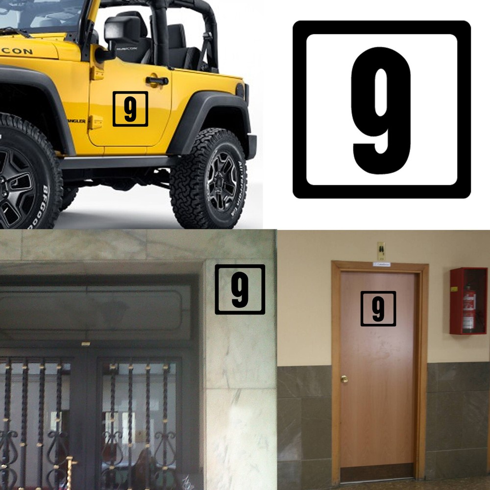 Number 9, Sticker Vinyl Version v3
