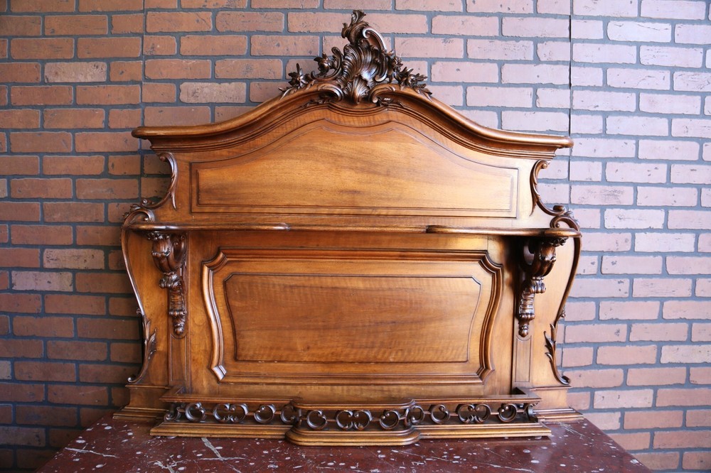 Louis XV Vaisselier ~ Server ~ Marble Top Buffet ~ Antique Rococo Sideboard
