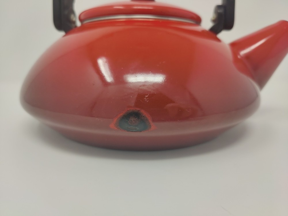 Le Creuset Red Enameled Steel Tea Kettle