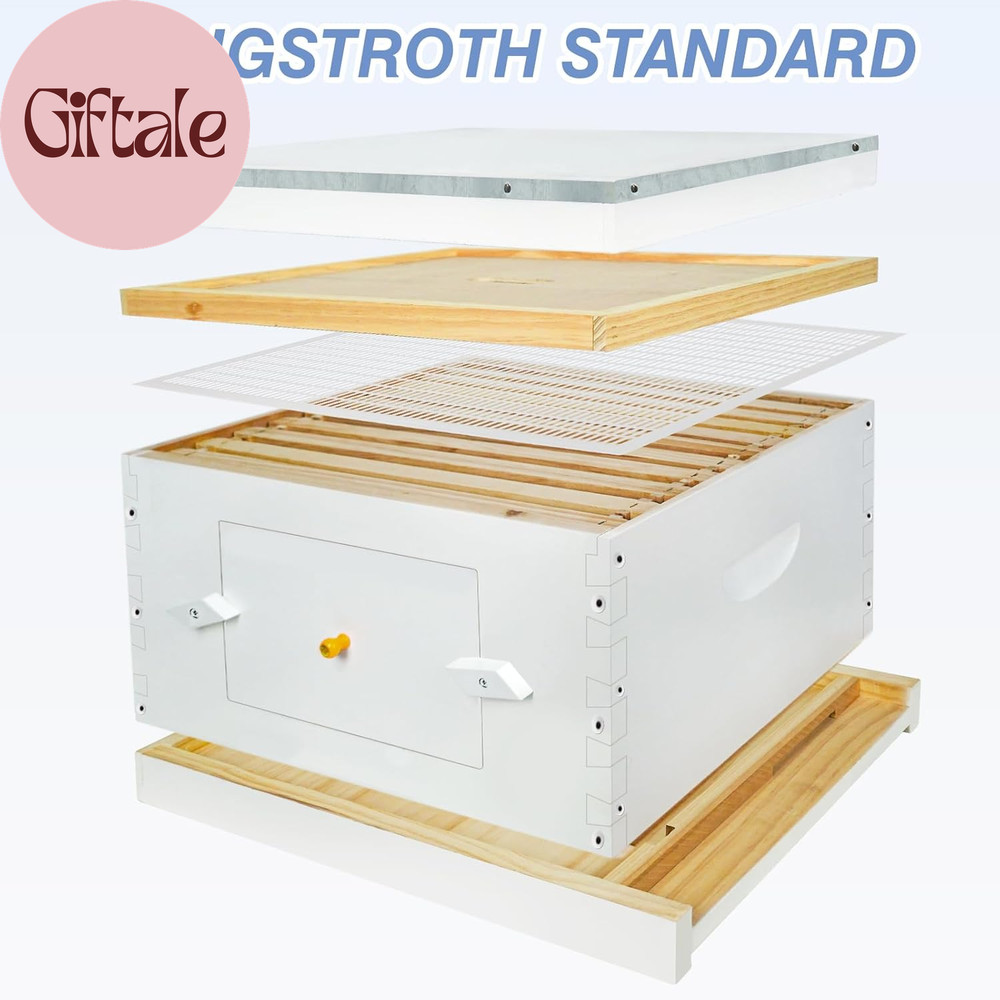 Newest Windows 10 Frame Beehive Starter Kit Hand Painted Includes Beekeeping Sup