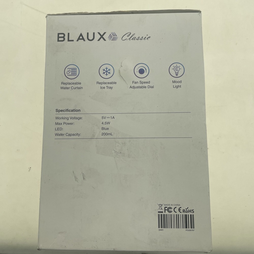 New BLAUX Classic Desktop Evaporative Cooler USB Portable Air Conditioner .
