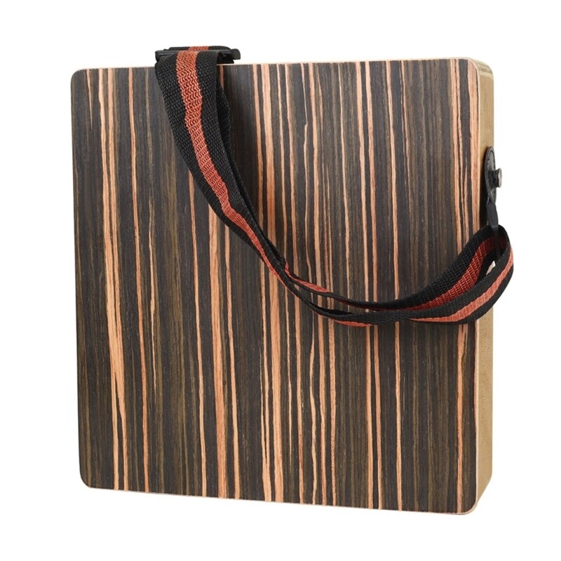 Cajon Box Drum Flat Hand Drum Percussions Instrument with Adjustable Belt