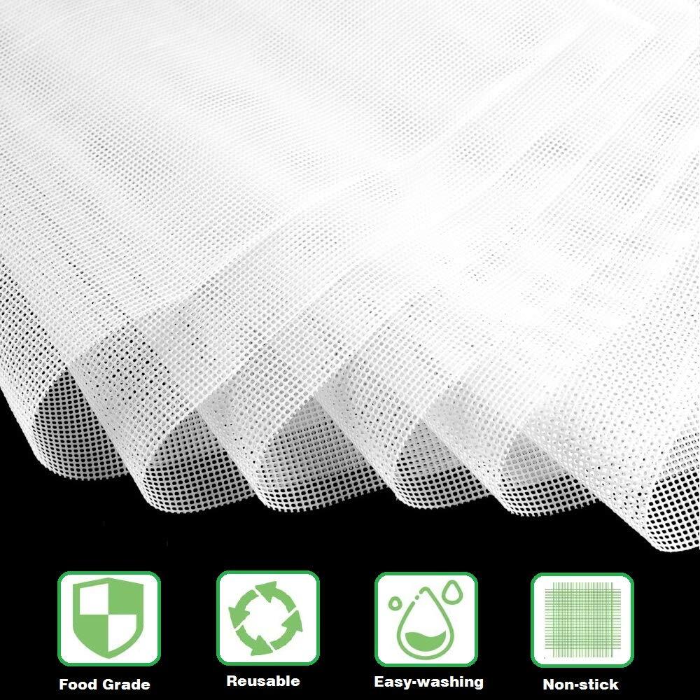 6 Pack Silicone Dehydrator Sheets,Non-stick Food Fruit Dehydrator Mats Reusable
