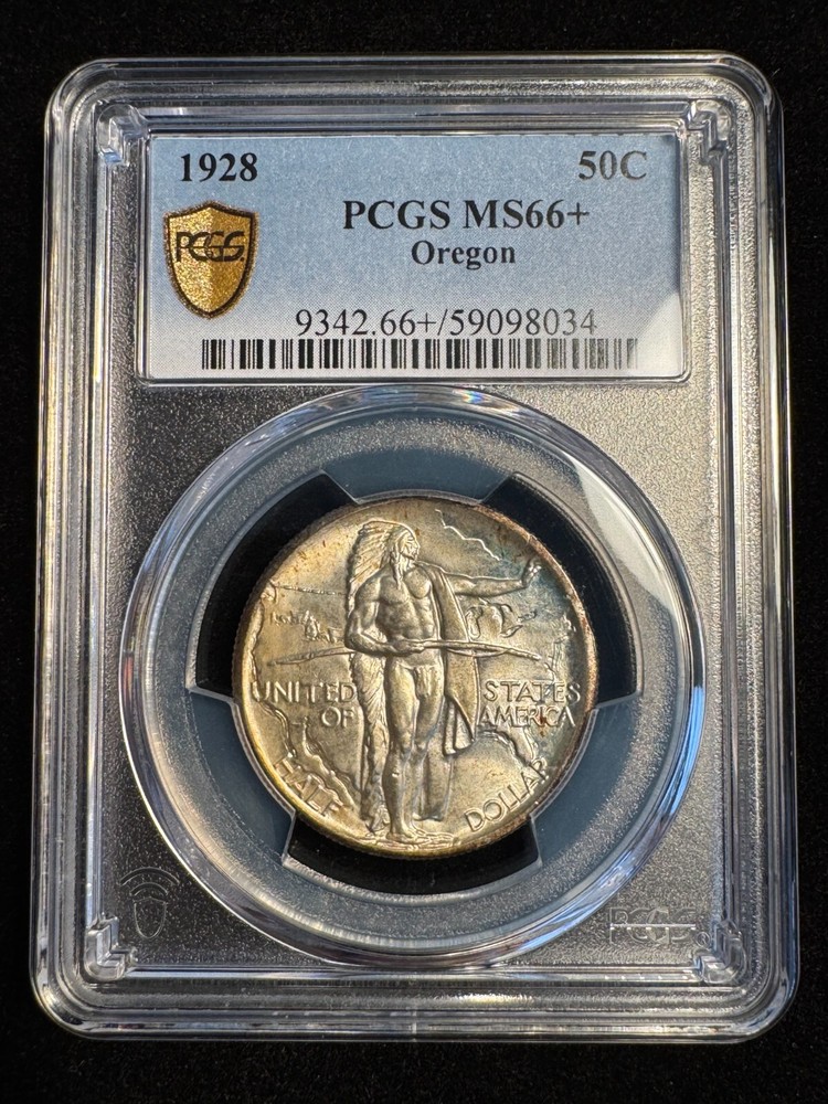 PCGS MS66+ 1928 Oregon Commemorative Half Dollar Plus