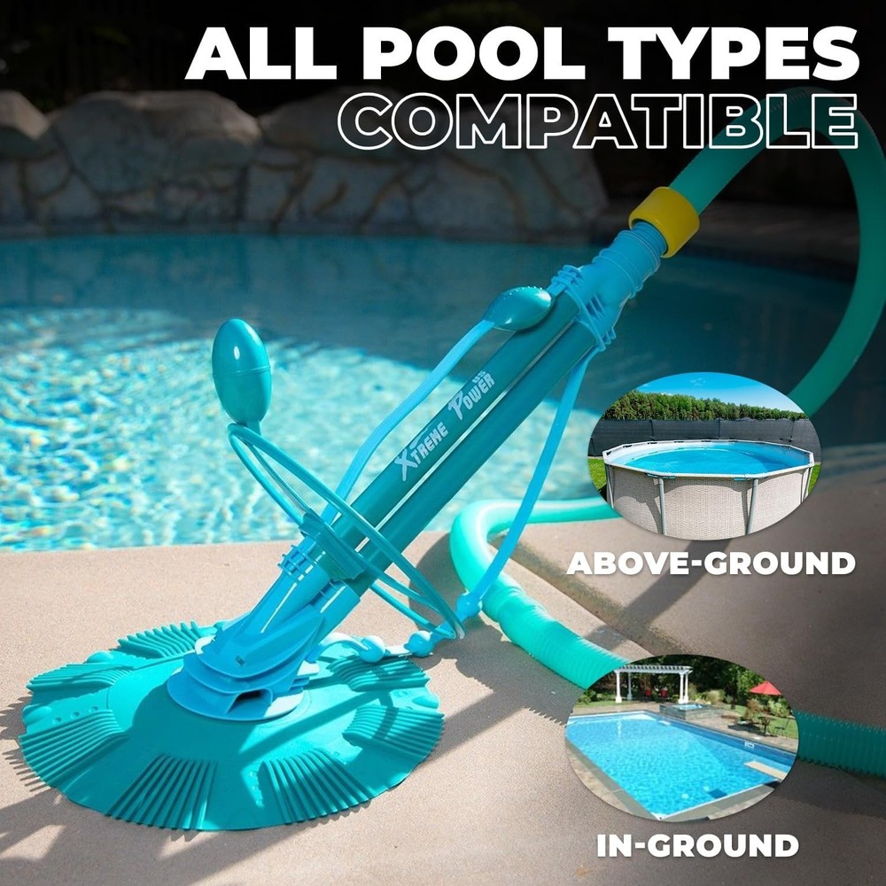 Automatic Pool Cleaner Vacuum for Inground Pools Blue High-Efficiency