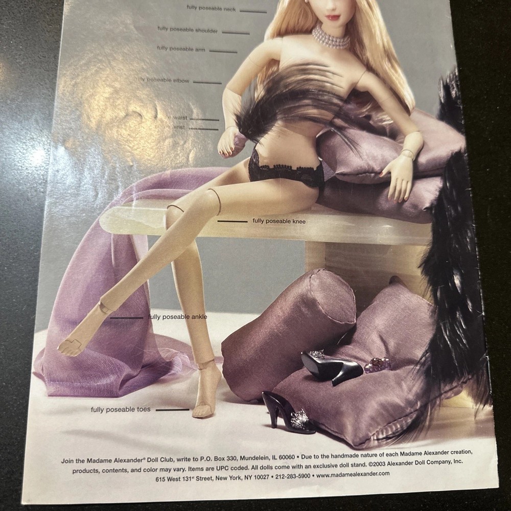 Madame Alexander "Strike A Pose" Collection 2003 Catalog Featuring 16” Alex
