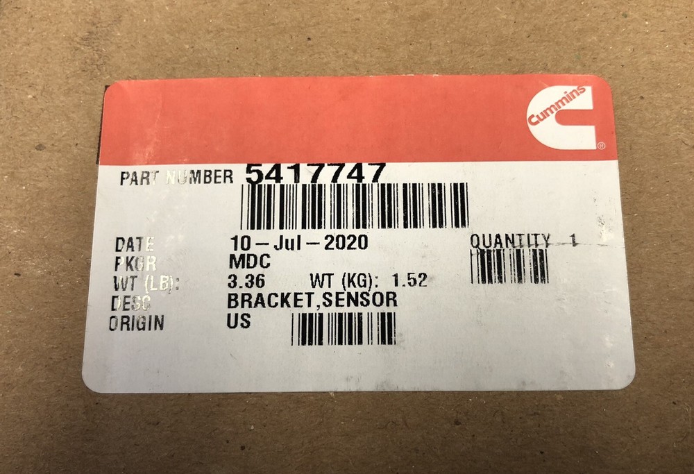 Cummins 5417747 Sensor Bracket Genuine OEM New Exhaust System DOC DPF