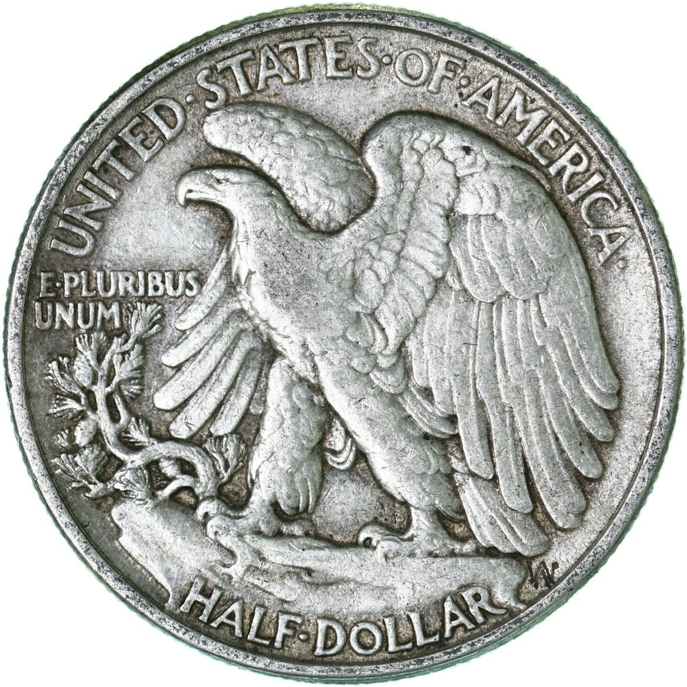 1945 (P) Walking Liberty Half Dollar 90% Silver Very Fine VF