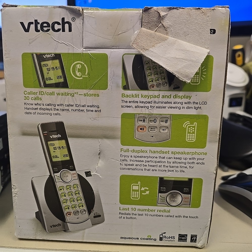 VTech CS6919-2 DECT 6.0 2-Handset Cordless Phone "Read it"