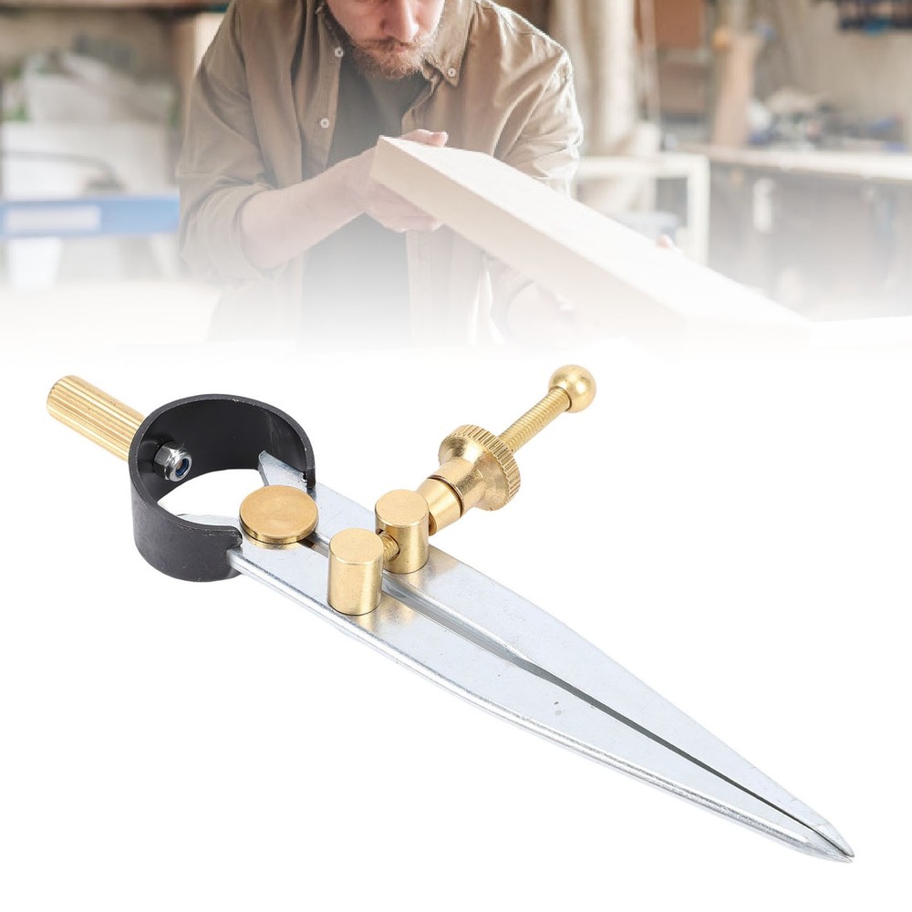 Spring Wing Divider Caliper Lockable 4in Leather Compass Creaser Compass Tool