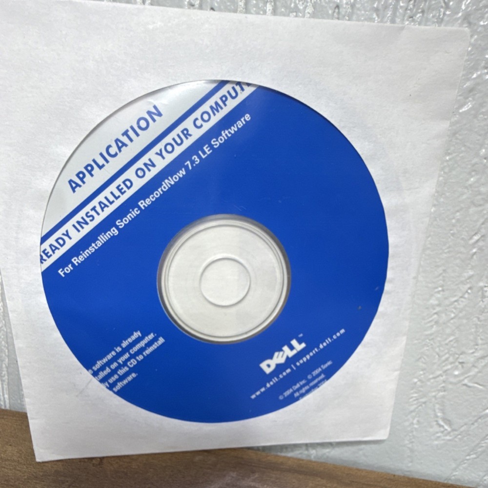Dell Drivers & Utilities, Sonic RecordNow Application CDs Microsoft Windows