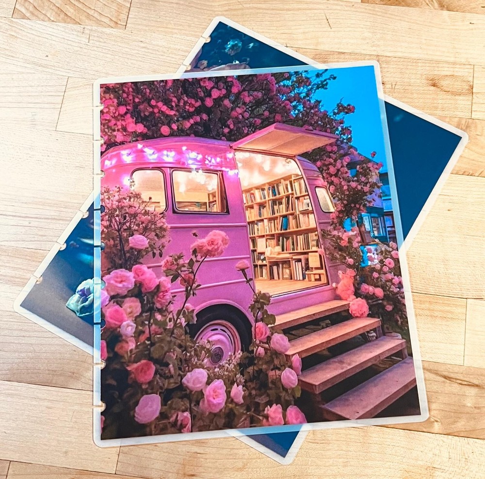 MATTE Pink Mobile Library Cover Set 4 use with Classic HAPPY Planner-