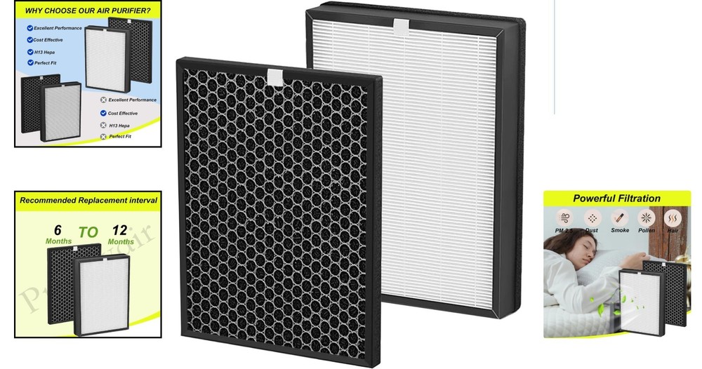 Efficient Replacement Filter Set for Alexapure Breeze AP-B102 & 3049 Models