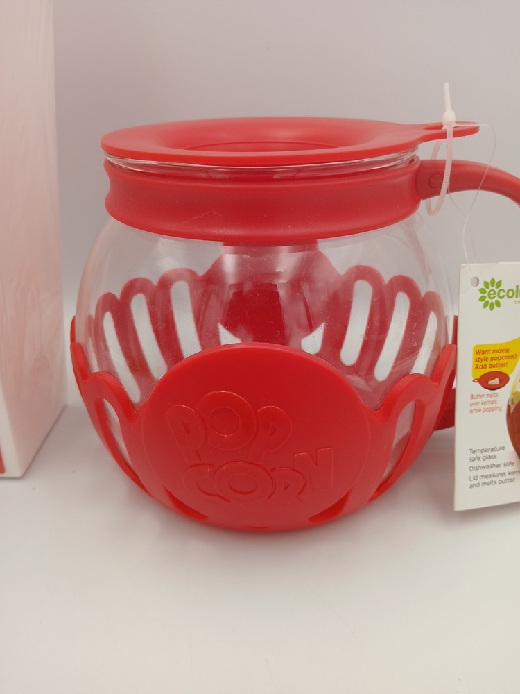 Ecolution Micro-Pop Microwave Popcorn Popper & 4 Retro Theater Popcorn Holders