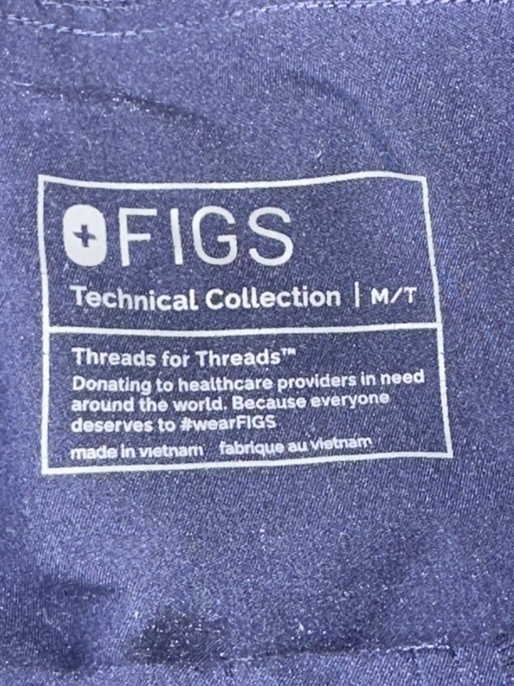 Figs Technical Collection Scrub Set Pants Top Dark Blue Medium
