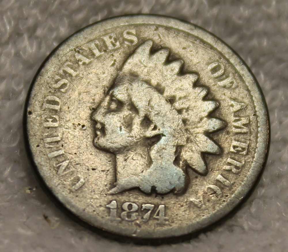 1874 indian head penny