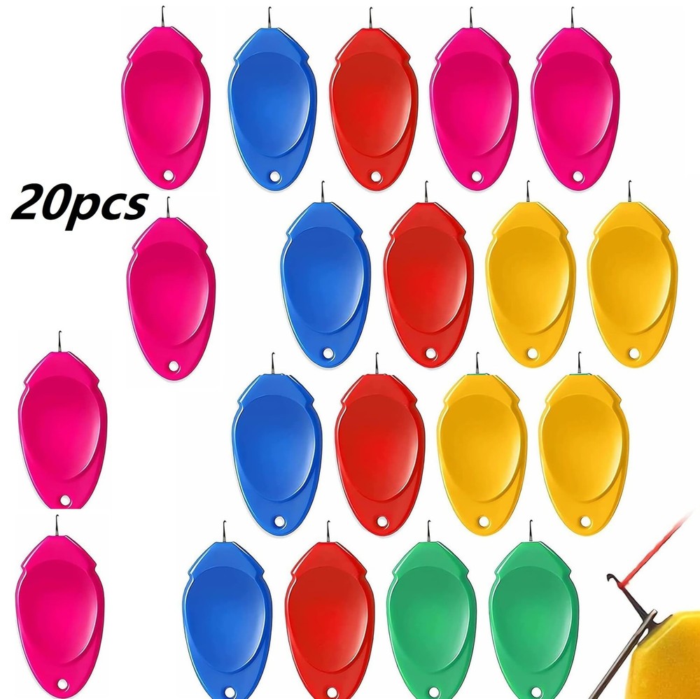 20PCS Needle Threaders for Hand Sewing Plastic Wire Hook Simple Threader Needles
