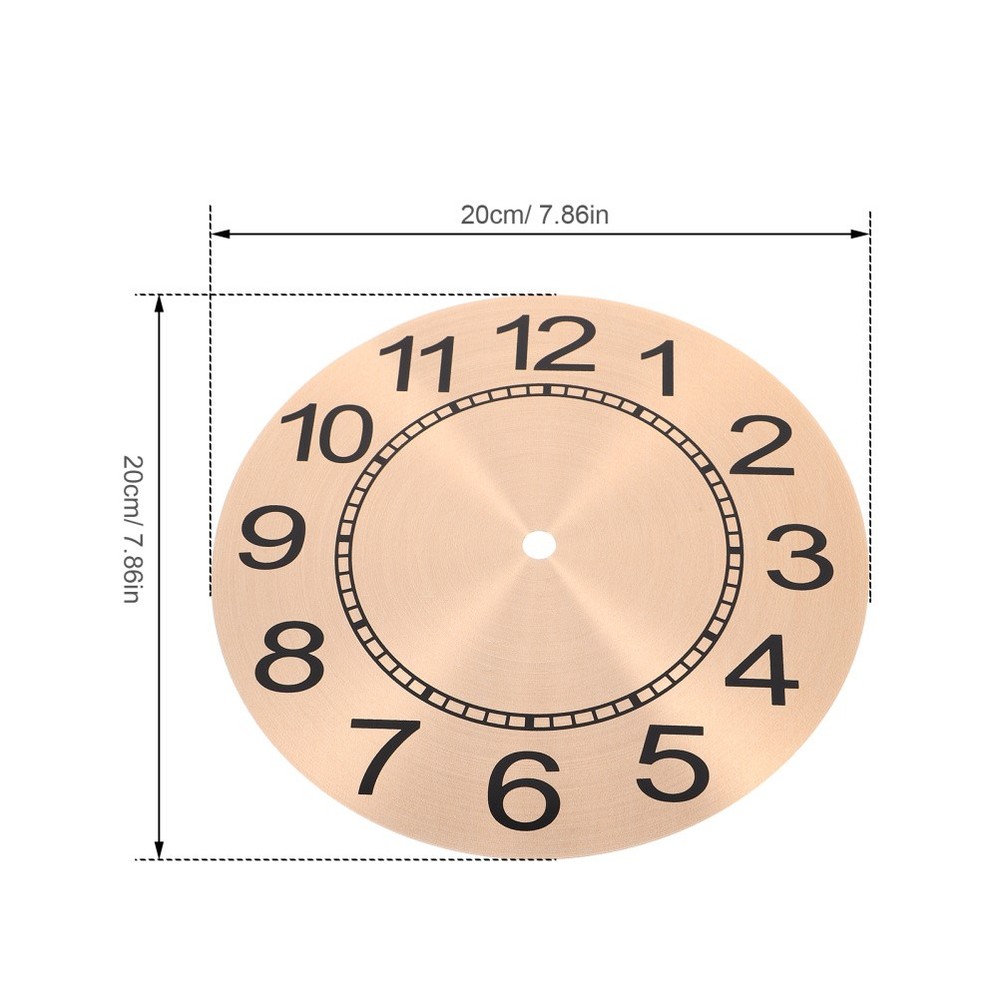 Wall Clock Face, Arabic Numeral Wall Clock Dial, Aluminum Round Dial Panel