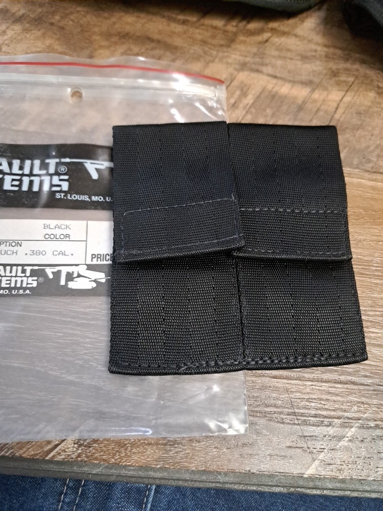 Vtg. Assault Systems Nylon Magazine Pouch, Fits .380 Acp Single Stack