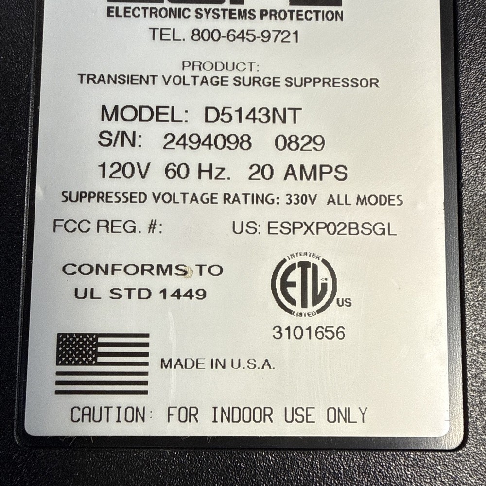 Sharp ESP Model: AR-D5143NT Digital QC Multi-stage Protection Free Shipping