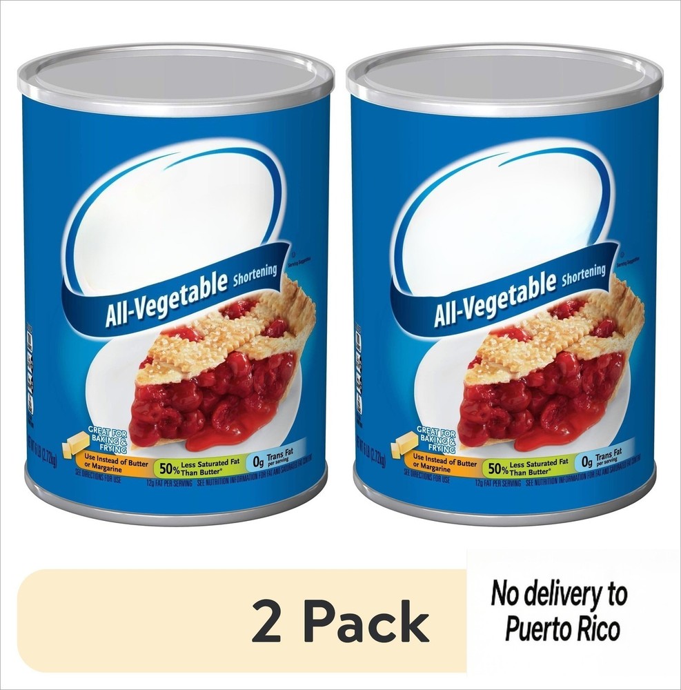 (2 pack)All Vegetable Shortening, 96 oz