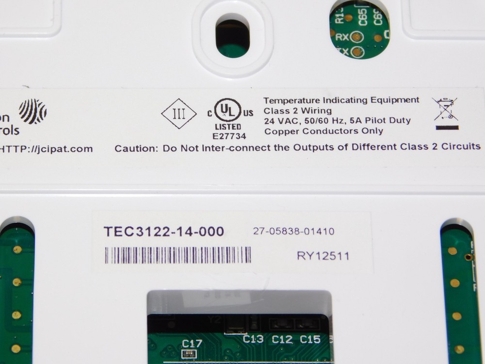 New Johnson Controls TEC3122-14-000 Networked Smart Wall Thermostat Controller