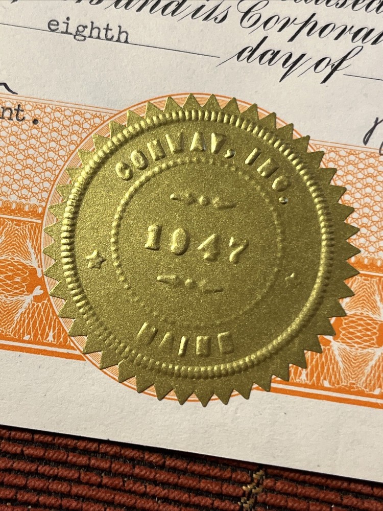 1947 Conway Incorporated 1 Share Stock Certificate