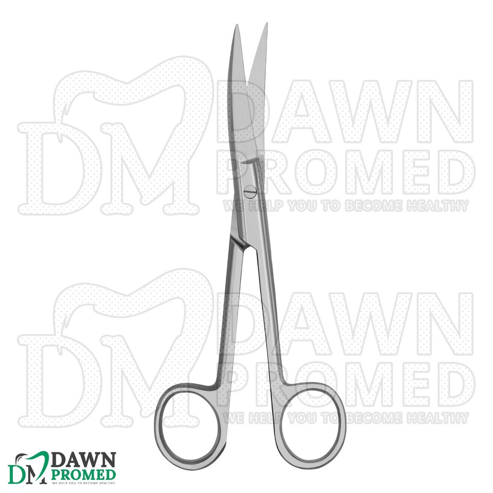 6 Pcs Operating Scissors 6.5" Curved Sharp Sharp Round Pattern Surgical Set