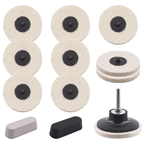 13Pcs 3" Compressed Wool Fabric Disc Felt Polishing Buffing Pads Wheels