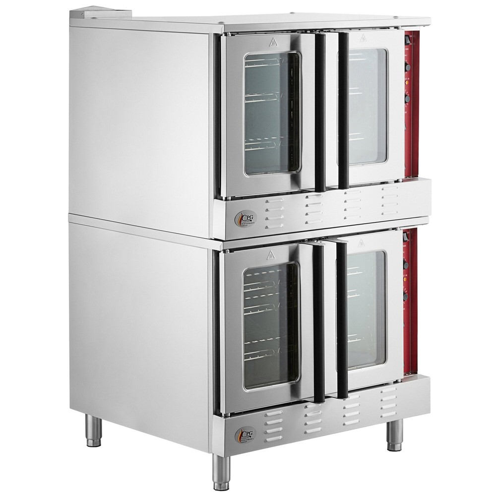 Deep Depth Double Deck Full Size Liquid Propane Convection Oven with Legs