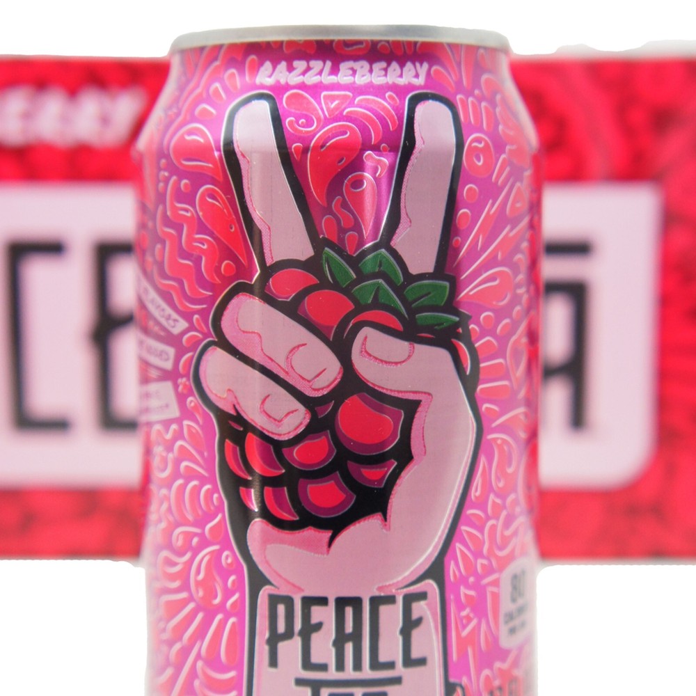 Peace Tea Razzleberry Raspberry Flavor Ice Tea - 12 oz (12 Pack)