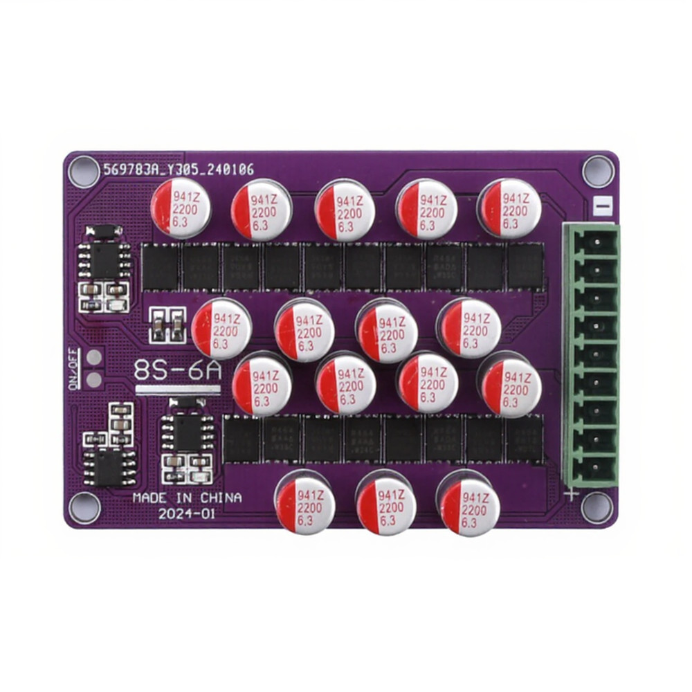Lithium Battery Equalizer Board 6A Max Balancing Current 2.5V 4.4V Support